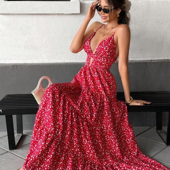 Rebellious Rose Dresses & Skirts - Pariaura Casual Ditsy Floral Camisole Dress For Women, Spring/Summer